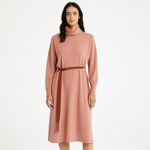 Proenza Schouler White Label Cotton Cashmere Belted Turtleneck Dress – Size S